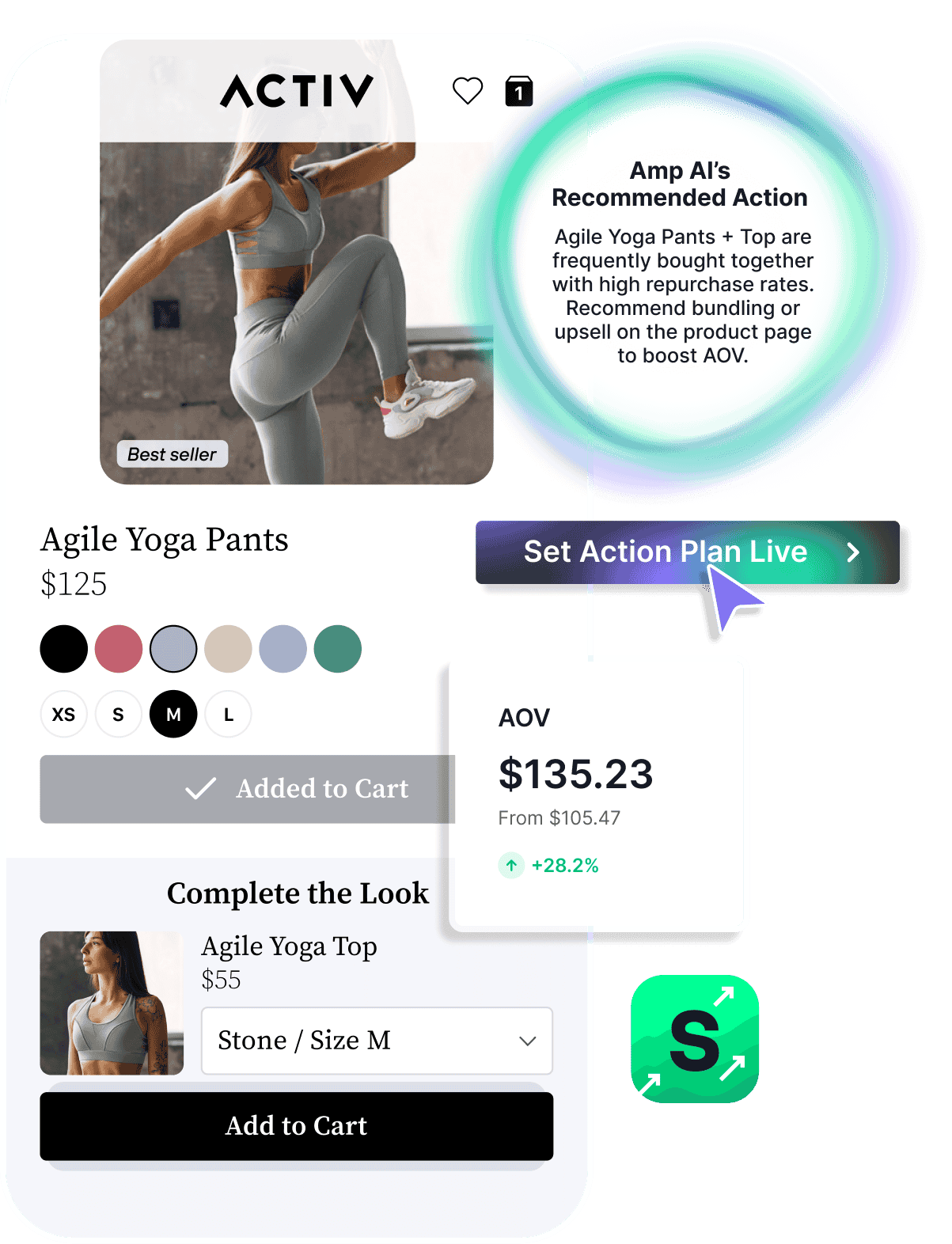 Amp AI automates upsells in Slide Cart
