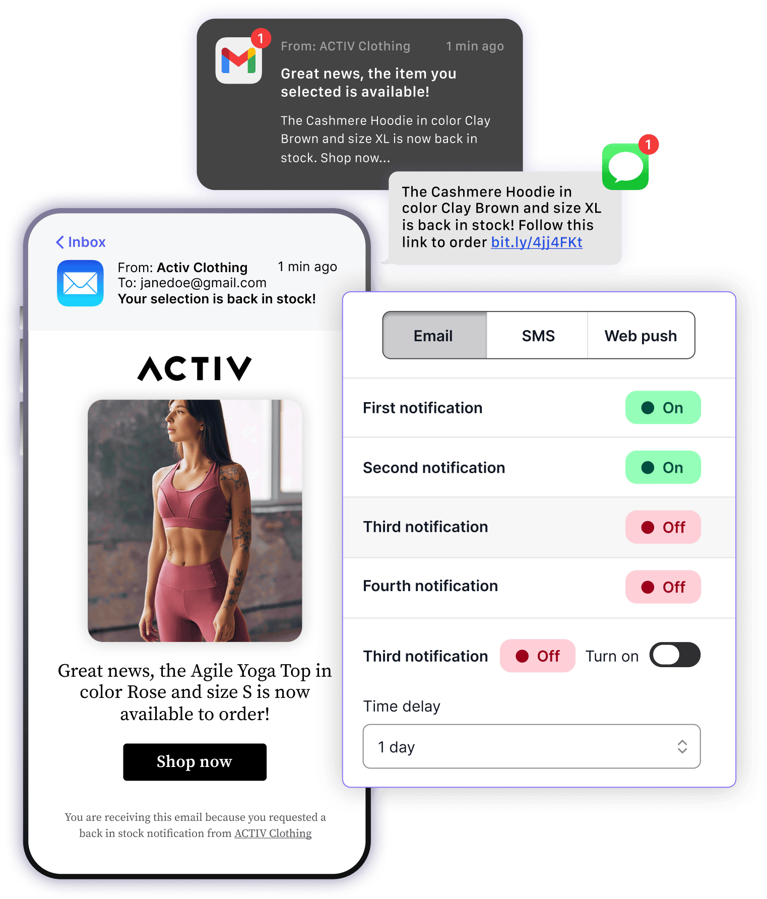Convert demand with instant notifications