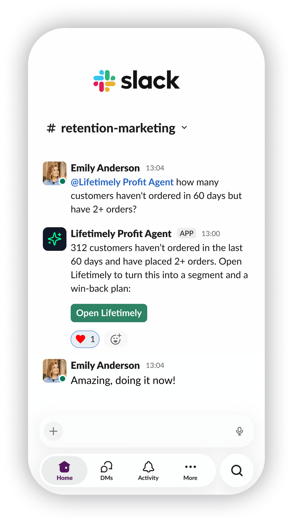 Slack on phone
