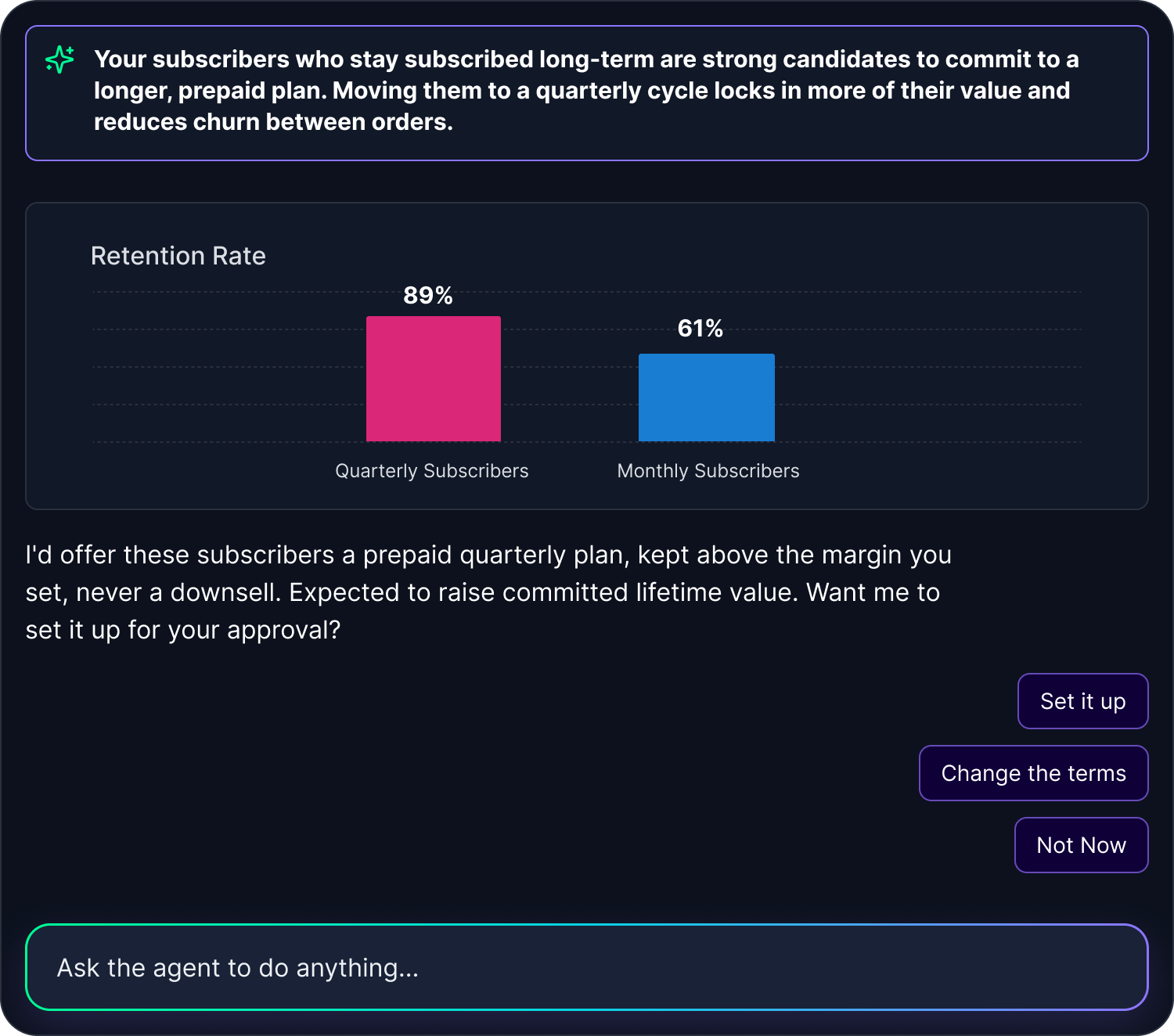 Upgrade subscribers to higher-value offers