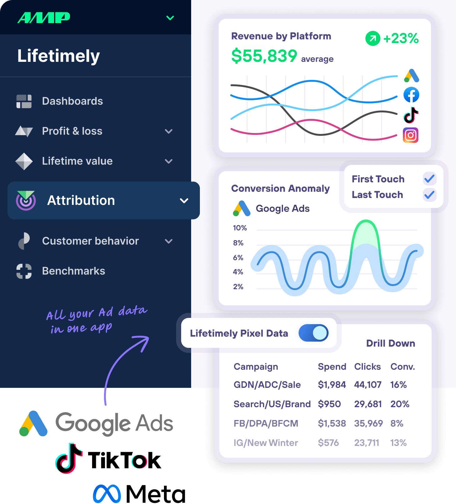 Ad Spend Attribution in Lifetimely by Amp