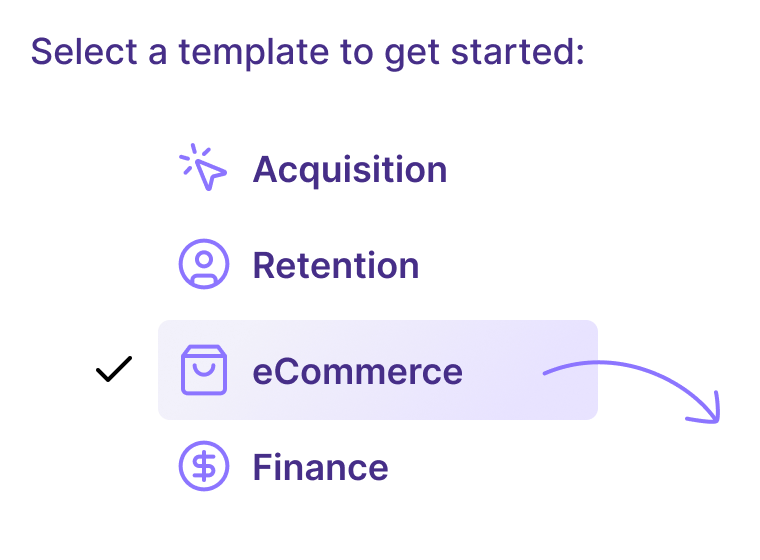 Start with a dashboard template